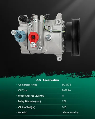 Vista 14 de SCITOO Compresor de CA para T-oyota Yaris 1.5L 2007 2008 2009 2010 2011 2012 2013 AC Compressor 639839 157318 158318 6512467