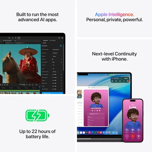 Vista 5 de Apple Laptop MacBook Pro 2026 con chip Apple M5 Max con CPU de 18 núcleos y GPU de 32 núcleos: diseñada para IA, pantalla de 16.2 pulgadas, memoria