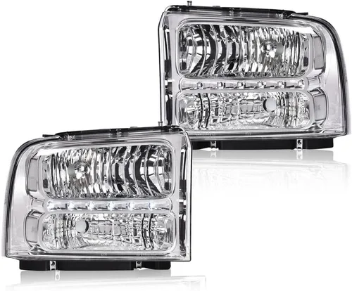 Vista 12 de G-PLUS Faros delanteros delanteros para Ford F250 F350 F450 F550 Super Duty 1999-2004; compatible con Ford Excursion 2000-2004 lente transparente