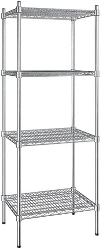 Vista 13 de Kit de 4 estantes de epoxi verde NSF de 21 x 72 pulgadas con postes de 86 pulgadas, estantería de almacenamiento resistente, kit de estantería