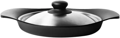 Vista 8 de Sori Yanagi Nambu - Olla de hierro tipo profundo, 8.7 pulgadas (8.7 in), compatible con inducción, tapa de acero inoxidable incluida