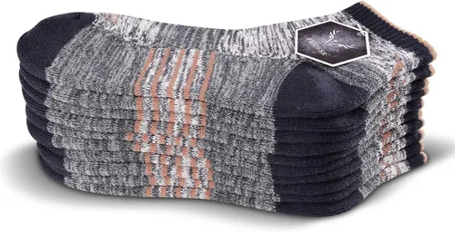 Vista 7 de FEIDEER Calcetines de senderismo para hombre y mujer, unisex, absorben la humedad, de algodón, con soporte de arco