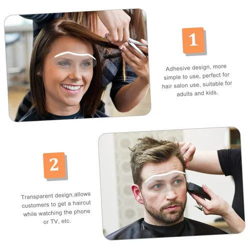 Vista 3 de 50 viseras faciales transparentes para cortes de pelo, cubierta protectora de ojos ligera para peluquería, flequillo recortado y teñido del cabello