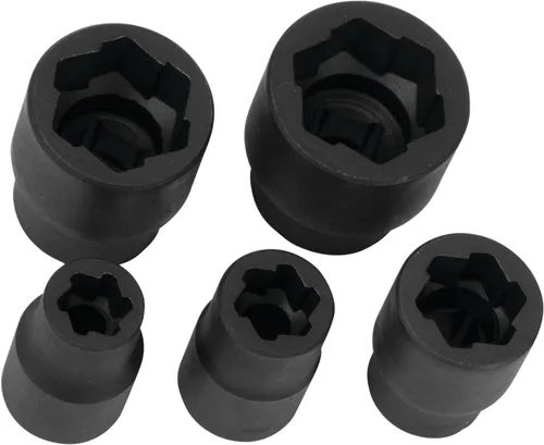 Vista 2 de Performance Tool W38919 Juego de extractor de pernos de 5 piezas con accionamiento de 3/8 pulgadas (métrico/SAE) Stripped nut and bolt remover.