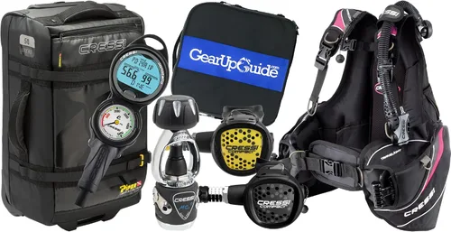 Vista 10 de Cressi Travelight - Paquete de buceo de 15 libras para computadora de buceo, bolsa regular de buceo GupG y antorcha de buceo Kraken