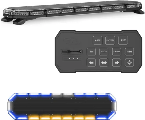 Vista 23 de SpeedTech Lights K-Force Elite 47 Barra de luz LED de tamaño completo – 132 LEDs, 396W Luz de advertencia de emergencia de montaje en techo