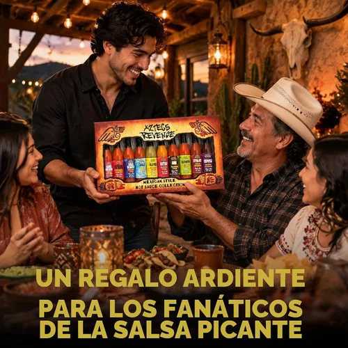 Vista 8 de Set de regalo de variedad de salsa picante estilo mexicano Aztecs Revenge - 10 botellas de salsa picante