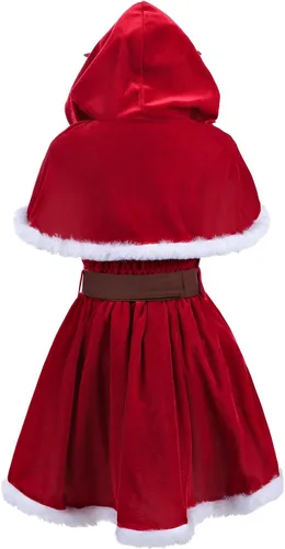 Vista 2 de LSYYSKB Genshin Impact - Disfraz de Navidad para mujer, disfraz de Navidad con capucha para mujer