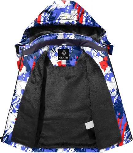 Vista 3 de Chaqueta de esquí impermeable para niño con capucha GEMYSE