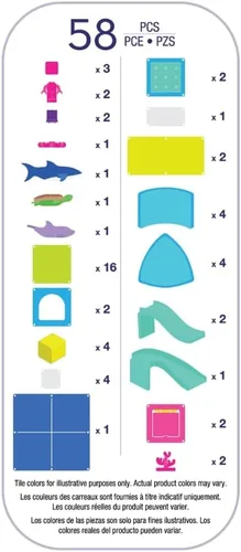Vista 9 de MAGNA-TILES Undersea Adventure - Juego de construcción magnética de 58 piezas, la marca original de construcción magnética
