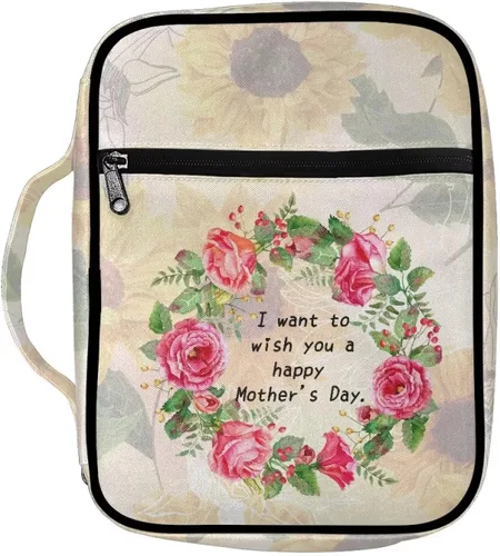 Vista 10 de Funda unisex para la Biblia, portátil, ligera, con asa y bolsillo con cremallera, marcapáginas tamaño grande, Bandera estadounidense mariposa