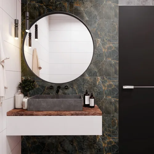 Vista 22 de 12 calcomanías mate para azulejos de pared, despegar y pegar, autoadhesivas, calcomanías de vinilo para azulejos de pared, adhesivo de PVC