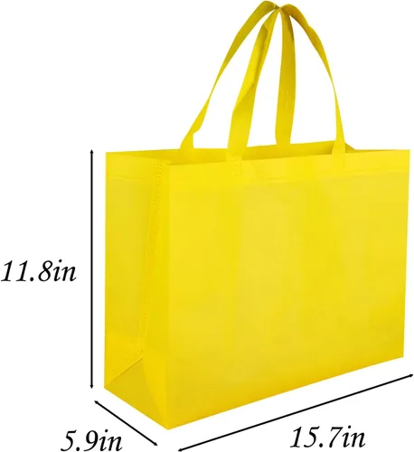 Vista 5 de SPERPAND 30 bolsas grandes de golosinas con pañuelos, bolsa de regalo reutilizable no tejida de 15.7 pulgadas con asas para cumpleaños de niños