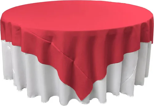 Vista 29 de LA Linen. Mantel cuadrado de popelina de poliéster