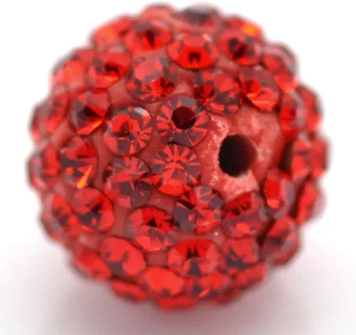 Vista 15 de RUBYCA Pave - Cuentas de arcilla de cristal checo para joyería Shamballa (20 unidades, 0.472 pulgadas, morado claro)
