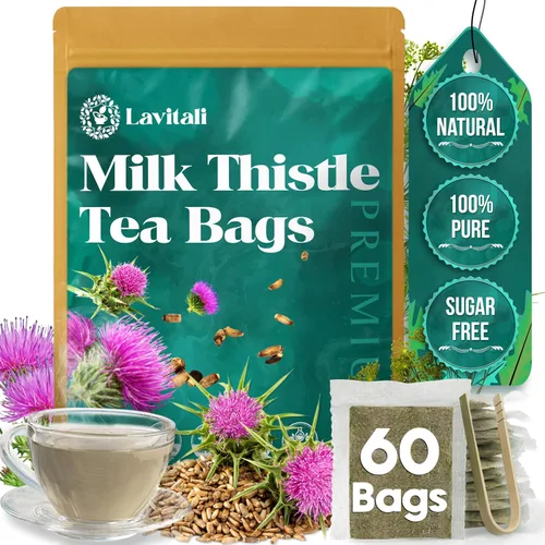 Vista 32 de Lavitali, Bolsas de té de raíz de bardana 60 bolsas, té de hierbas 100% puro Sin cafeína, bolsa de filtro ecológica rica en antioxidantes