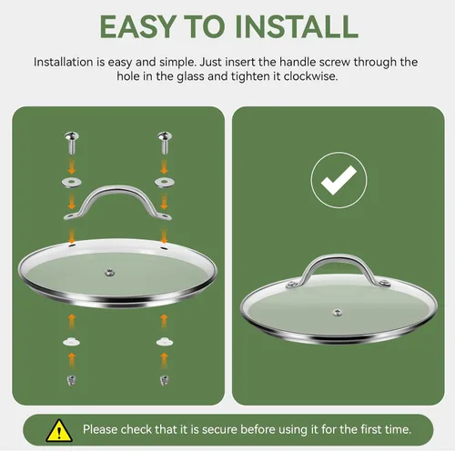 Vista 2 de Tapa de vidrio templado de 9.1 pulgadas de repuesto para olla instantánea de 6 cuartos de galón, accesorios de tapa de olla eléctrica a presión