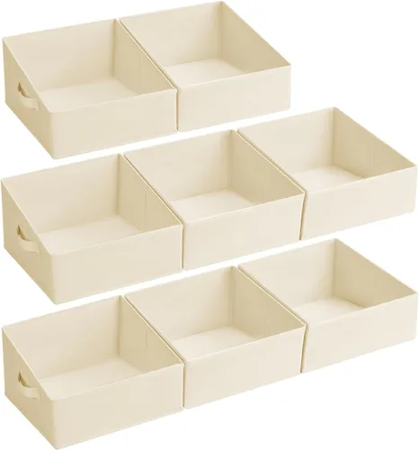 Vista 62 de DIMJ Contenedores de almacenamiento trapezoidales para ropa, 4 paquetes organizadores de armario y cestas de almacenamiento, cestas plegables