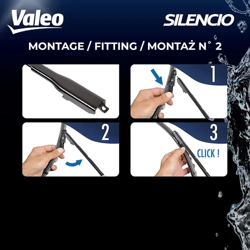Vista 4 de Valeo 577865 Silencio Xtrm - Juego de limpiaparabrisas para determinados modelos Mercedes-Benz