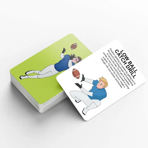 Vista 7 de Puredrop Equipo de Entrenamiento de Fútbol Americano Tarjetas de Entrenador de Ayuda Excelentes Ejercicios de Entrenamiento para Ejercicios