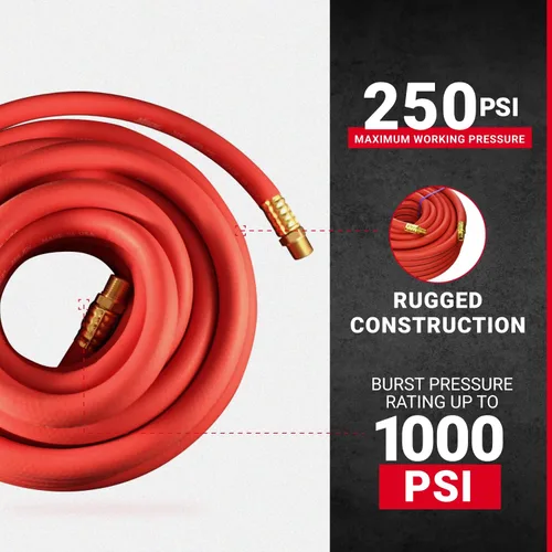 Vista 2 de Milton 1635 50 pies EPDM 3/8 "ID manguera de aire de goma