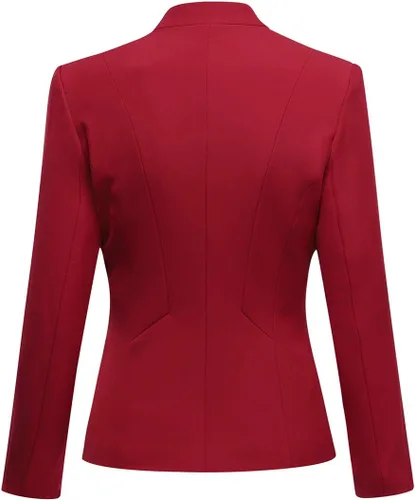Vista 4 de YUNCLOS Conjunto de chaqueta y pantalones de 1 botón para mujer