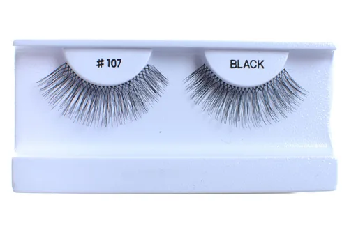 Vista 11 de 100 pares de pestañas postizas 100% cabello humano negro natural #412