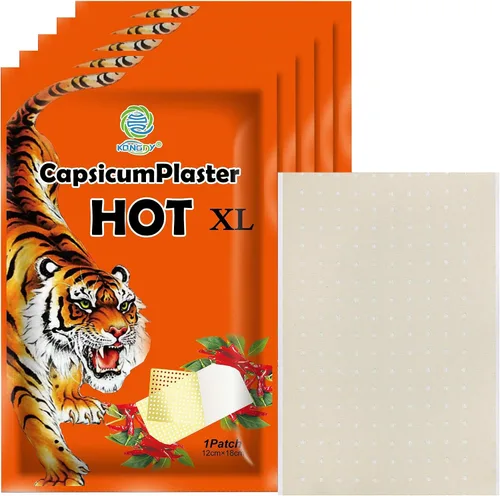 Vista 8 de KONGDY Parche térmico de yeso de pimiento caliente parches de tigre cuello músculo hombros cuerpo músculo yeso herbario (20 piezas)