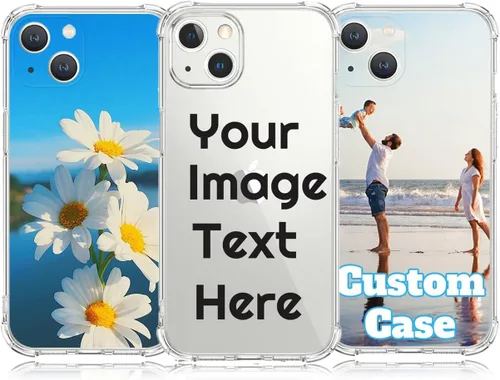 Vista 21 de Funda de teléfono con foto personalizada para iPhone 14 de 6.1 pulgadas, funda de TPU suave personalizada con absorción de golpes para iPhone 14