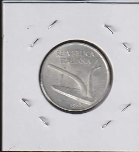 Vista 2 de 1968 Valor de TI dentro de las orejas de trigo 10 liras Muy bueno