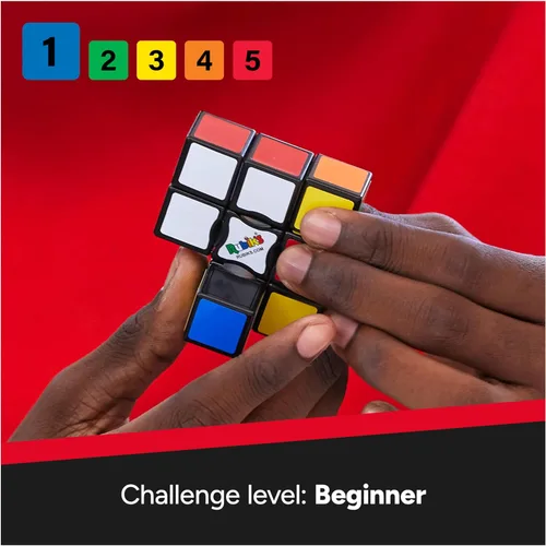 Vista 5 de Rubik’s Cube, Edge, 3x3x1 Rubik’s Cube for Beginners Single Layer Puzzle Retro Educational Brain Teaser Travel Fidget Toy for Adults & Kids Ages 8+