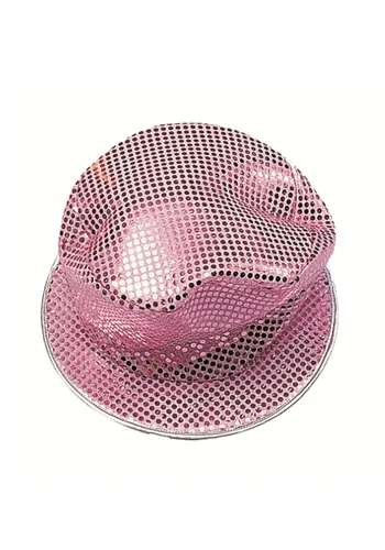 Vista 5 de Accesorio Sombrero de Copa Rojo con Lentejuelas para Adultos de 11 Pulgadas Multicolor