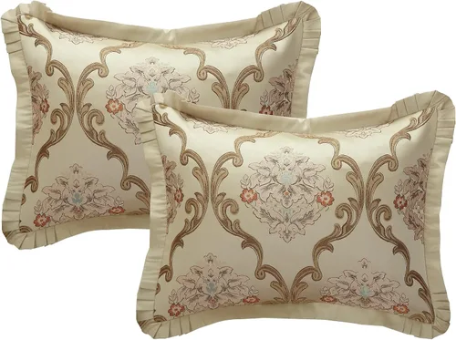 Vista 9 de Chic Home Aubrey Decorator juego completo de 9 piezas de ropa de cama con estilo tapicería y diseño Jacquard + almohadas