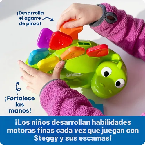 Vista 3 de Learning Resources Steggy el dinosaurio de motricidad fina