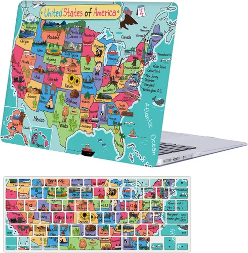 Vista 13 de Funda rígida para laptop compatible con MacBook Pro de 13 pulgadas versión antigua 2012 2011 2010 2009 2008 lanzamiento A1278 con CD-ROM, funda