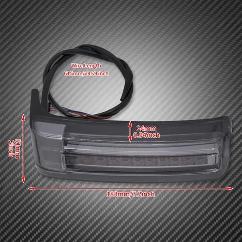 Vista 6 de Luz LED para alforja para motocicleta, luz trasera de freno para Harley Touring Street Electra Glide Road Glide King Ultra Limited CVO 1997-2013
