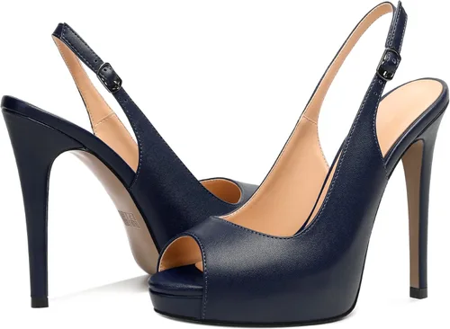 Vista 4 de YODEKS Zapatos de vestir de fiesta con tacón alto y plataforma para mujer