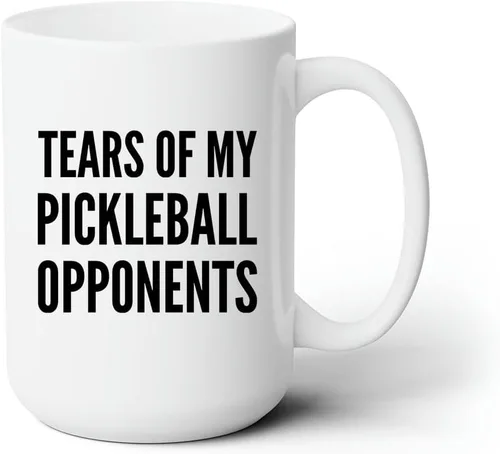 Vista 10 de Panvola Tears of My Pickleball Opponents - Taza de cerámica para café, regalo para jugador deportivo, abuelo, abuela, marido, esposa, mamá, papá