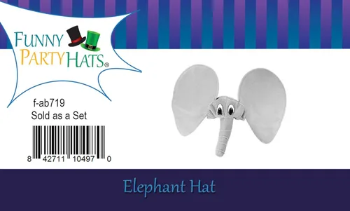 Vista 5 de Funny Party Hats Sombrero de elefante - Sombrero de elefante - Disfraz de elefante - Sombreros de disfraz de animal Sombrero de elefante