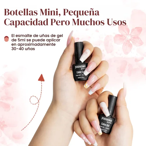 Vista 8 de JODSONE Juego de 23 esmaltes de uñas de gel con base, capa superior brillante y mate, multicolor, de larga duración, adecuado para todas