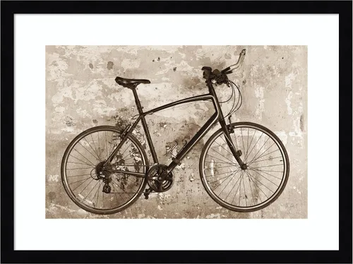 Vista 9 de Amanti Art Framed Wall Art Print 18x24 Bike by Deborah Revell, Transportation Wall Art, Industrial Urban Decor, Small Poster Painting Artwork for