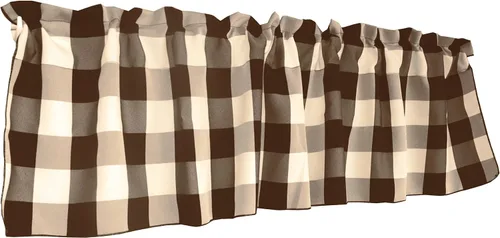 Vista 9 de Zen Creative Designs Farmhouse Buffalo - Cenefa a cuadros de 2 pulgadas para ventana con temática de campo, decoración del hogar, dormitorio