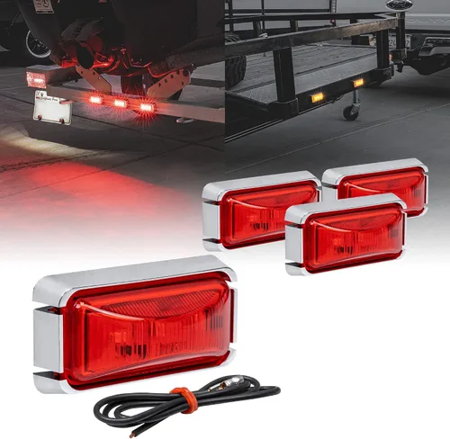 Vista 18 de TRUE MODS Luz de marcador LED ámbar de 2.5 pulgadas con bisel negro [DOT FMVSS 108] [SAE P2PC] [montaje superficial] [impermeable IP67] Luces