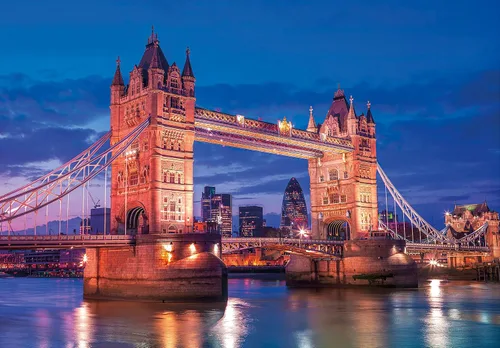 Vista 2 de Clementoni - 39674 Colección Puzzle Tower Bridge - Rompecabezas 1000, hecho en Italia, rompecabezas para adultos piezas