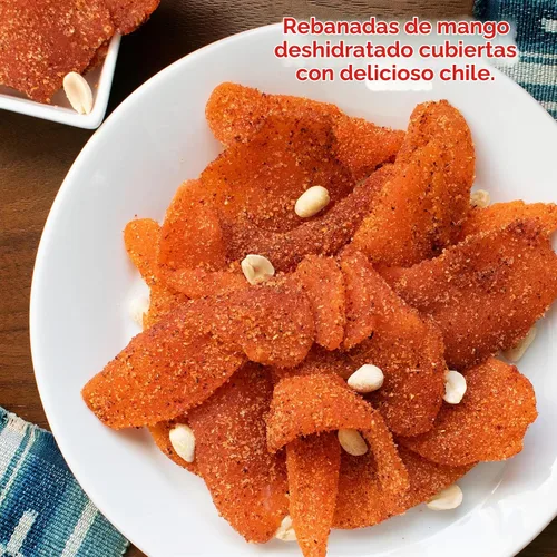 Vista 8 de Balmoro Mango deshidratado picante (8.8 onzas), rodajas de fruta de mango deshidratado picante, fruta seca de chile y mango, mango seco con chile