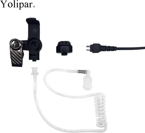 Vista 7 de Kit de vigilancia Baofeng UV-5R de 2 pines y 2 cables compatible con BTECH Retc15/Retevis RT21 RT22 Kenwood Arcshell AR-5 Walkie Talkie Radio