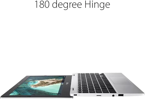 Vista 7 de ASUS - Chromebook CX1, pantalla HD NanoEdge de 11.6 pulgadas, procesador Intel Celeron N3350, 32 GB eMMC, 4GB de RAM, teclado resistente a