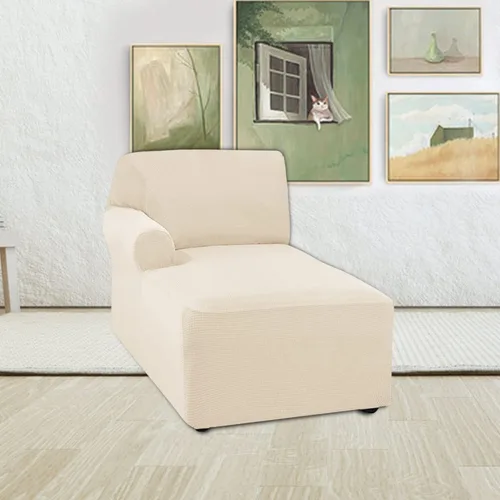 Vista 6 de SFYZ HOME Funda de sillón jacquard moderna, de forro polar, funda elástica para sillón izquierdo/derecho para sofá biplaza en forma de L