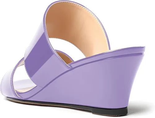 Vista 7 de WAYDERNS Sandalias de cuña de tacón bajo de dos piezas para mujer, con puntera abierta, de 2 pulgadas