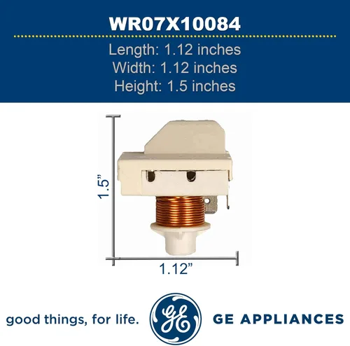 Vista 3 de GE WR07X10084 Relé de arranque del compresor OEM genuino para refrigeradores GE